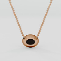 0.96 Ct. Red Garnet Necklace, 14K Rose Gold 4