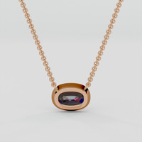 2.52 Ct. Red Garnet Necklace, 14K Rose Gold 4