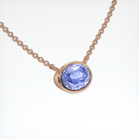 1.52 Ct. Sapphire Necklace, 14K Rose Gold 2