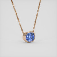 3.60 Ct. Blue Sapphire Necklace, 14K Rose Gold 2