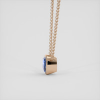 3.60 Ct. Blue Sapphire Necklace, 14K Rose Gold 3