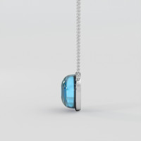 33.80 Ct. Blue Turquoise Necklace, Silver 3