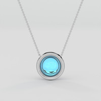 33.80 Ct. Blue Turquoise Necklace, Silver 4