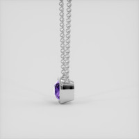 2.45 Ct. Purple Sapphire Necklace, Silver 3
