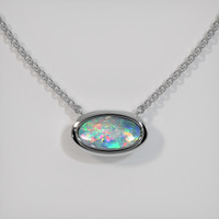 0.85 Ct. Gemstone Necklace, 14K White Gold 1