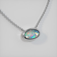 0.85 Ct. Gemstone Necklace, 14K White Gold 2