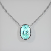 1.82 Ct. Gemstone Necklace, 14K White Gold 1