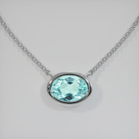 0.75 Ct. Gemstone Necklace, 14K White Gold 1