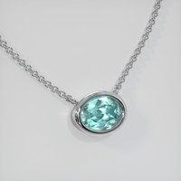 0.75 Ct. Gemstone Necklace, 14K White Gold 2