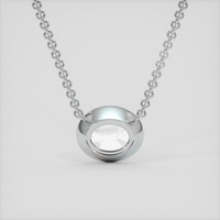 2.05 Ct. White Sapphire Necklace, 14K White Gold 4
