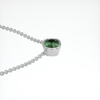 0.66 Ct. Green Sapphire Necklace, 18K White Gold 3
