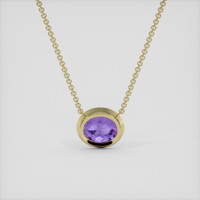 6.34 Ct. Purple Amethyst Necklace, 10K Yellow Gold 4