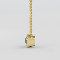 2.29 Ct. Bluish Green Sapphire Necklace, 10K Yellow Gold 3