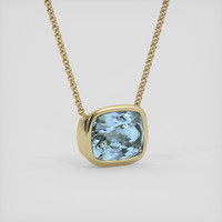 13.29 Ct. Sky Blue Topaz Necklace, 14K Yellow Gold 2