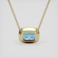 13.29 Ct. Sky Blue Topaz Necklace, 14K Yellow Gold 4