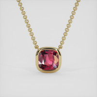 2.52 Ct. Red Spinel Necklace, 14K Yellow Gold 1