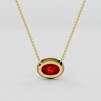 1.48 Ct. Ruby Necklace, 14K Yellow Gold 4