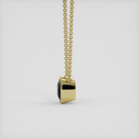 0.88 Ct. Bluish Green Sapphire Necklace, 14K Yellow Gold 3