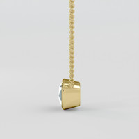 1.23 Ct. Bluish Green Sapphire Necklace, 14K Yellow Gold 3