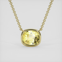 7.08 Ct. Yellow Sapphire Necklace, 14K Yellow Gold 1