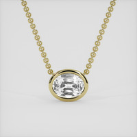 2.05 Ct. White Sapphire Necklace, 14K Yellow Gold 1
