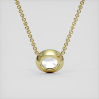 2.05 Ct. White Sapphire Necklace, 14K Yellow Gold 4