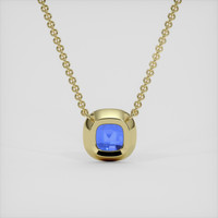 2.51 Ct. Blue Sapphire Necklace, 14K Yellow Gold 4