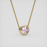 1.05 Ct. Pink Sapphire Necklace, 14K Yellow Gold 2