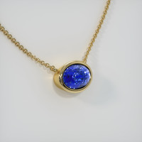 1.76 Ct. Sapphire Necklace, 18K Yellow Gold 2