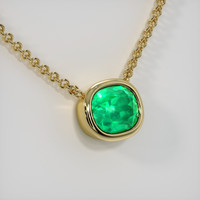 3.87 Ct. Emerald Necklace, 18K Yellow Gold 2