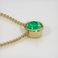 3.87 Ct. Emerald Necklace, 18K Yellow Gold 3