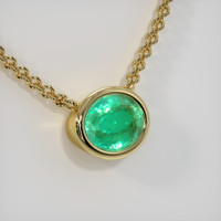 4.05 Ct. Emerald Necklace, 18K Yellow Gold 2