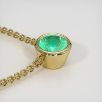 4.05 Ct. Emerald Necklace, 18K Yellow Gold 3