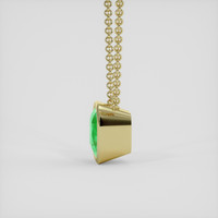 5.70 Ct. Emerald Necklace, 18K Yellow Gold 3