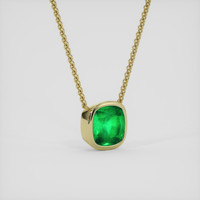 2.71 Ct. Emerald Necklace, 18K Yellow Gold 2