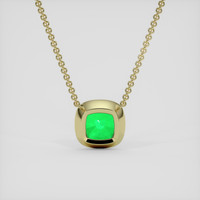 2.71 Ct. Emerald Necklace, 18K Yellow Gold 4