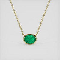 2.37 Ct. Emerald Necklace, 18K Yellow Gold 1