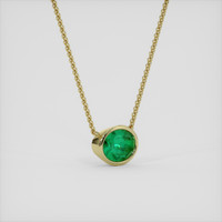 2.37 Ct. Emerald Necklace, 18K Yellow Gold 2