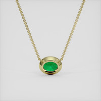 2.37 Ct. Emerald Necklace, 18K Yellow Gold 4