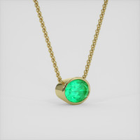 2.07 Ct. Emerald Necklace, 18K Yellow Gold 2