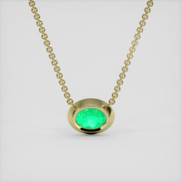 2.07 Ct. Emerald Necklace, 18K Yellow Gold 4