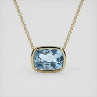 13.29 Ct. Sky Blue Topaz Necklace, 18K Yellow Gold 1