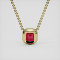 2.52 Ct. Red Spinel Necklace, 18K Yellow Gold 4