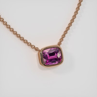 1.00 Ct. Sapphire Necklace, 18K Yellow Gold 2