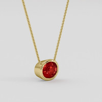 1.48 Ct. Ruby Necklace, 18K Yellow Gold 2