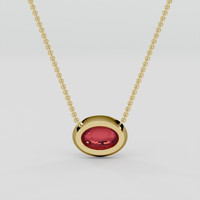 1.77 Ct. Ruby Necklace, 18K Yellow Gold 4
