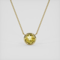 1.25 Ct. Yellow Sapphire Necklace, 18K Yellow Gold 1