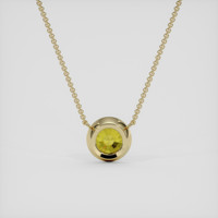 1.25 Ct. Yellow Sapphire Necklace, 18K Yellow Gold 4