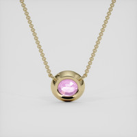 1.25 Ct. Pink Sapphire Necklace, 18K Yellow Gold 4