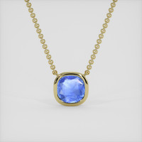 2.51 Ct. Blue Sapphire Necklace, 18K Yellow Gold 1